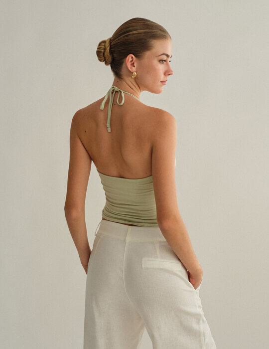 Halter τοπ με δέσιμο bamboo