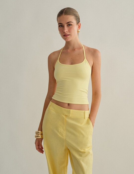 Halter τοπ με δέσιμο bamboo