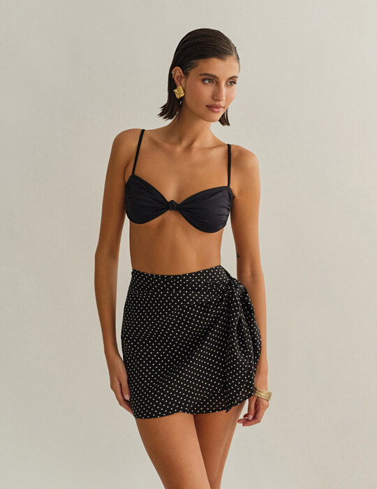 Polka dots παρεό με δέσιμο