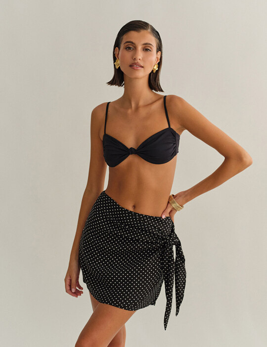 Polka dots παρεό με δέσιμο