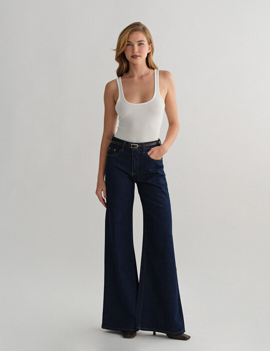 Τζιν παντελόνι wide-leg