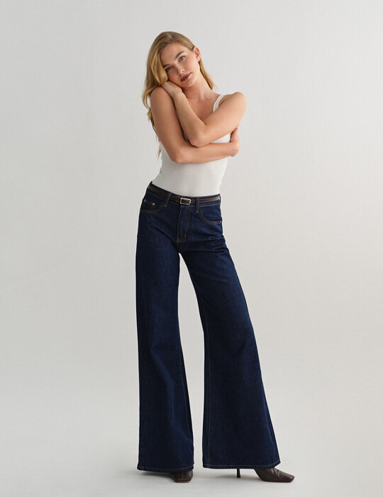 Τζιν παντελόνι wide-leg
